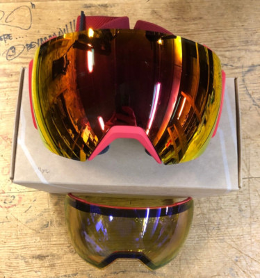 SMITH I/O MAG XL GOGGLES CHROMAPOP EXTRA LENS SUN RED & STORM YELLOW New in Box
