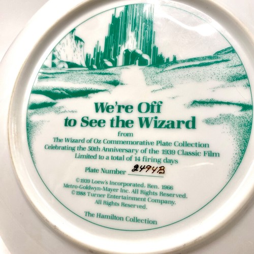 Hamilton Collection Wizard of Oz: "We're Off to See the Wizard" 1988 Plate 8.5" - Picture 3 of 10