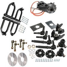 Electric Go Kart Front Axle Kit Differential Motor Suspension Swing Arm Assembly