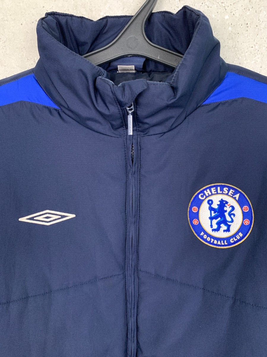 CHELSEA 2005 2006 TRAINING FOOTBALL BENCH JACKET UMBRO PADDED