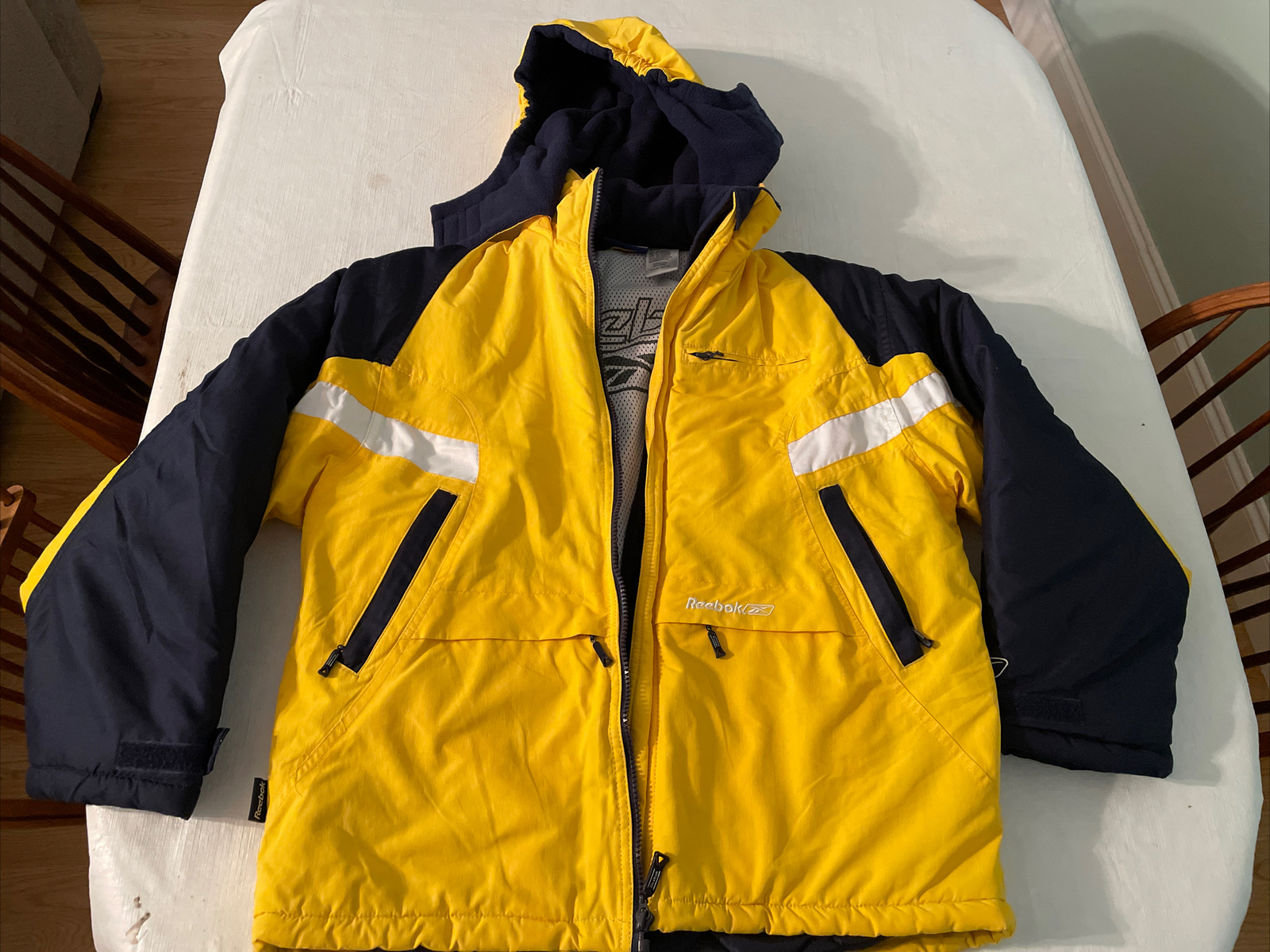 Reebok Jacket Yellow Size L Hooded | eBay