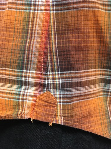Camisa VINCE Manga Larga a Cuadros Abotonada Color Cobre Cuadros Nípida y Fina L - Imagen 10 de 12