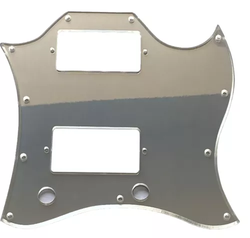 Custom For US Gibson SG Standard Style Guitar Pickguard,1 Ply Silver Mirror