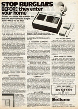 1981 Vintage Print Ad The Shelburne Company Perim-A-Tron Stop Burglars Before