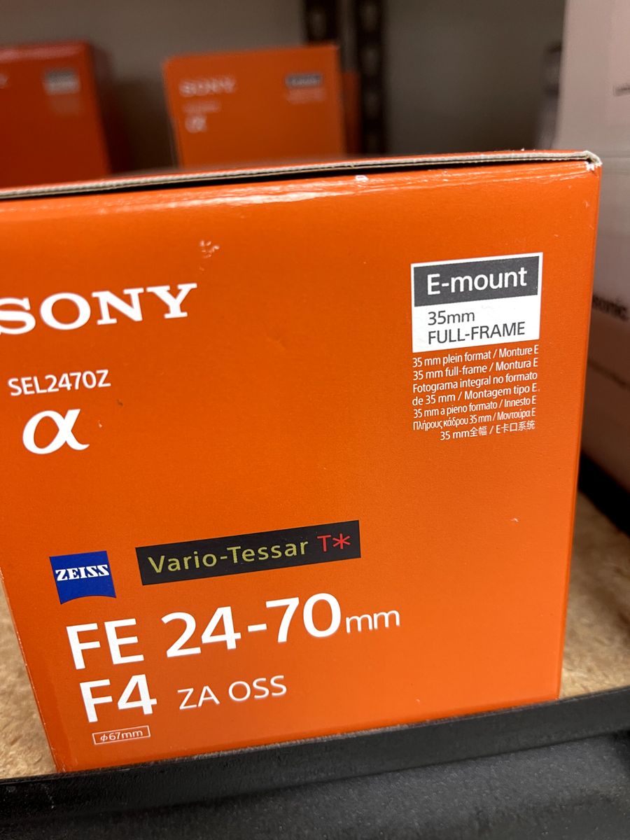 Sony Zeiss Vario Tessar FE 24-70mm f4 Z Full Frame E-Mount - New