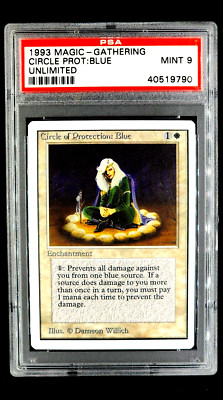 1993 Magic the Gathering Unlimited Circle of Protection Blue PSA 9 Only 4 Higher