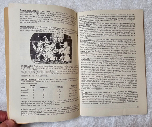Original Dungeons & Dragons Vol 2 of 3 Booklet Monsters & Treasure TSR 1974 - Picture 11 of 13