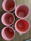 MCM SALMON/PINK TIKI  5 Raffia Insulated Mug Woven Burlap Cup Rattan Wicker — photo 8