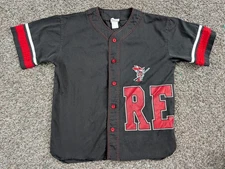 Vintage Apex One UNLV Rebels Jersey Shirt Button Up Medium Black Red