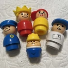 Vintage Little People Figures Lot Of 5 Plastic