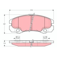 Bremsbelagsatz Scheibenbremse TRW GDB1436 FüR Vauxhall Opel Vorderachse