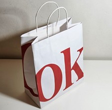 Coca-Cola Store Retail Shopping Coke Bag White Red OK Logo Paper Tote 12x10 🥤