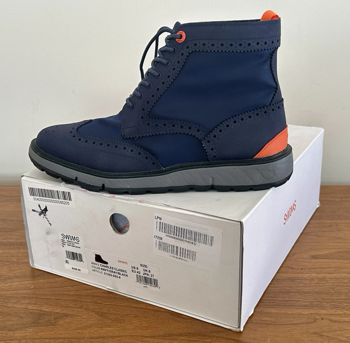 SWIMS Men\'s Navy Motion Chukka Boots with Orange Accents 10.5 Vigo Boot in Cognac for Mens | SWIMS | SWIMS main image 3
