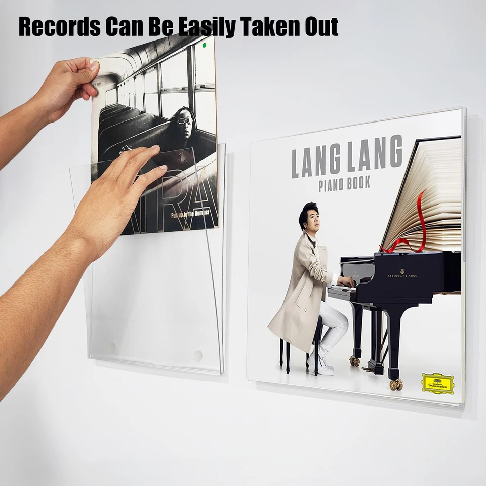 Marco de exhibición de vinilo WEIMINLI - Marcos de discos de vinilo transparente sin marco para 12x12... Foto 2 de 4