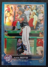 2022 Topps Ben Baller Chrome Juan Soto Blue Refractor /75 #129