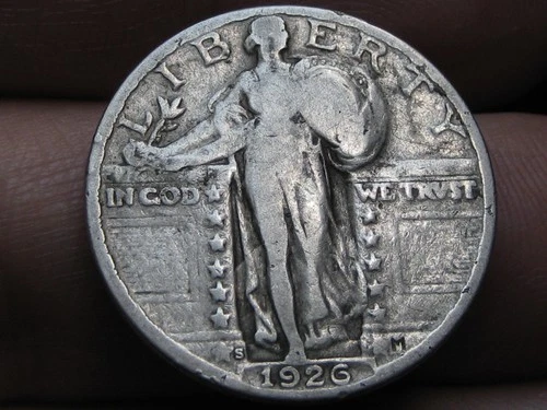 1926 S Standing Liberty Quarter, San Francisco, Fine/VF Details, Full Date