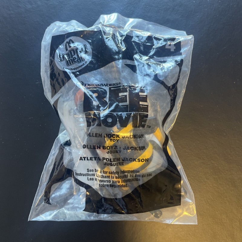 VINTAGE 2007 BEE MOVIE Pollen Jock Jackson McDonald’s Happy Meal Toy - NIB2
