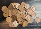 (1) 1950's AU Wheat Penny Cent Rolls of 50 Coins