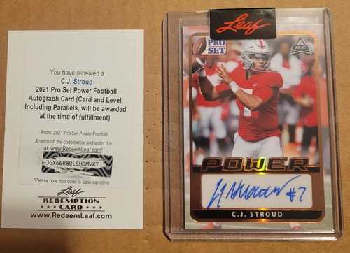 2021 Leaf Pro Set Power C.J. CJ Stroud RC Bronze Auto Redemption - LESEN!