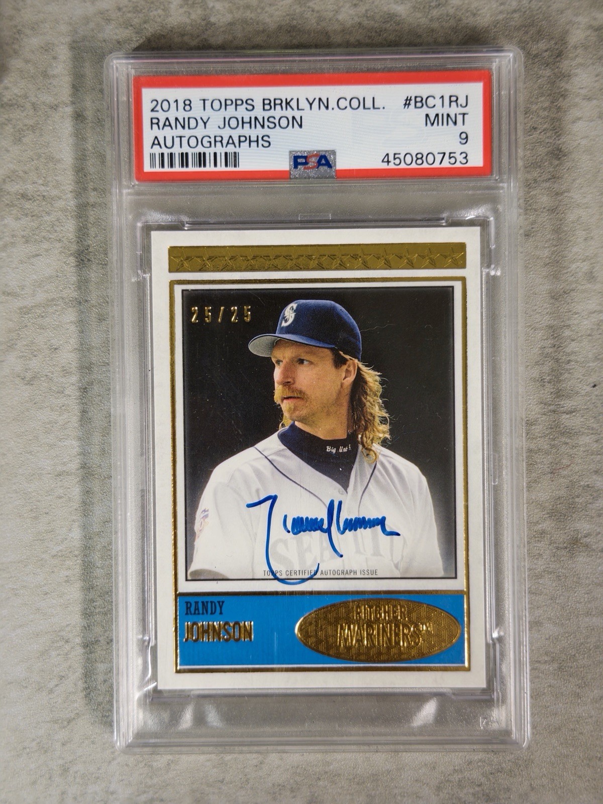 2018 Topps Brooklyn Collection RANDY JOHNSON Auto /25 PSA 10 Seattle Mariners