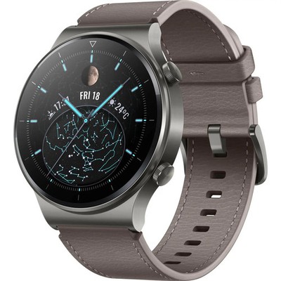 HUAWEI GPS-Sportuhr Uhr Smartwatch Watch GT 2 Pro Grau 4GB Titan Saphirglas