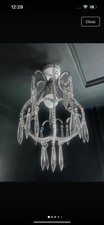 Vintage Crystal Glass Chandelier Pendant Ceiling Light Fitting