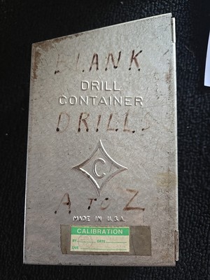 Cleveland Lettered Drill Bit Blank Index A-Z USA Vintage Machinist Incomplete 