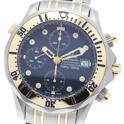 OMEGA Seamaster 300 Chronograph 2297.80 YG bezel Automatic Men's Watch Authentic