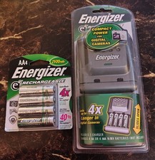 NEW Energizer E2 Rechargeable Battery Compact AA/AAA Wall Charger  AA Batterys  