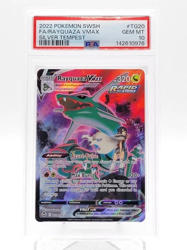 RAYQUAZA VMAX 2022 POKEMON SILVER TEMPEST TRAINER GALLERY #TG20 PSA 10 Q0895