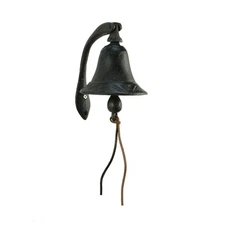 Cast Iron Logan Dinner Bell with Bracket Dinner Bell - Feel The Vibe of Tradi...