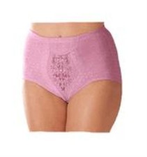 4xl 38" pocket panty Crown-ette womans silky control brief in Black 26061