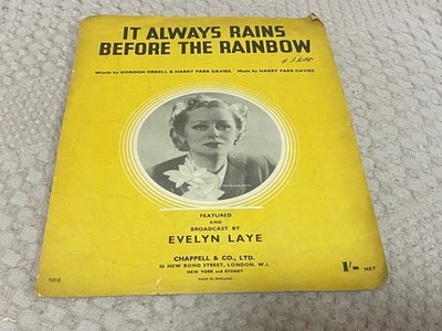 SMF27 NOTEN - IT ALWAYS RAINS OVER BEFORE THE RAINBOW - EVELYN LAYE