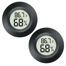 2 Pack Mini Digital Hygrometer Gauge Indoor Thermometer, LCD Monitor Temperature