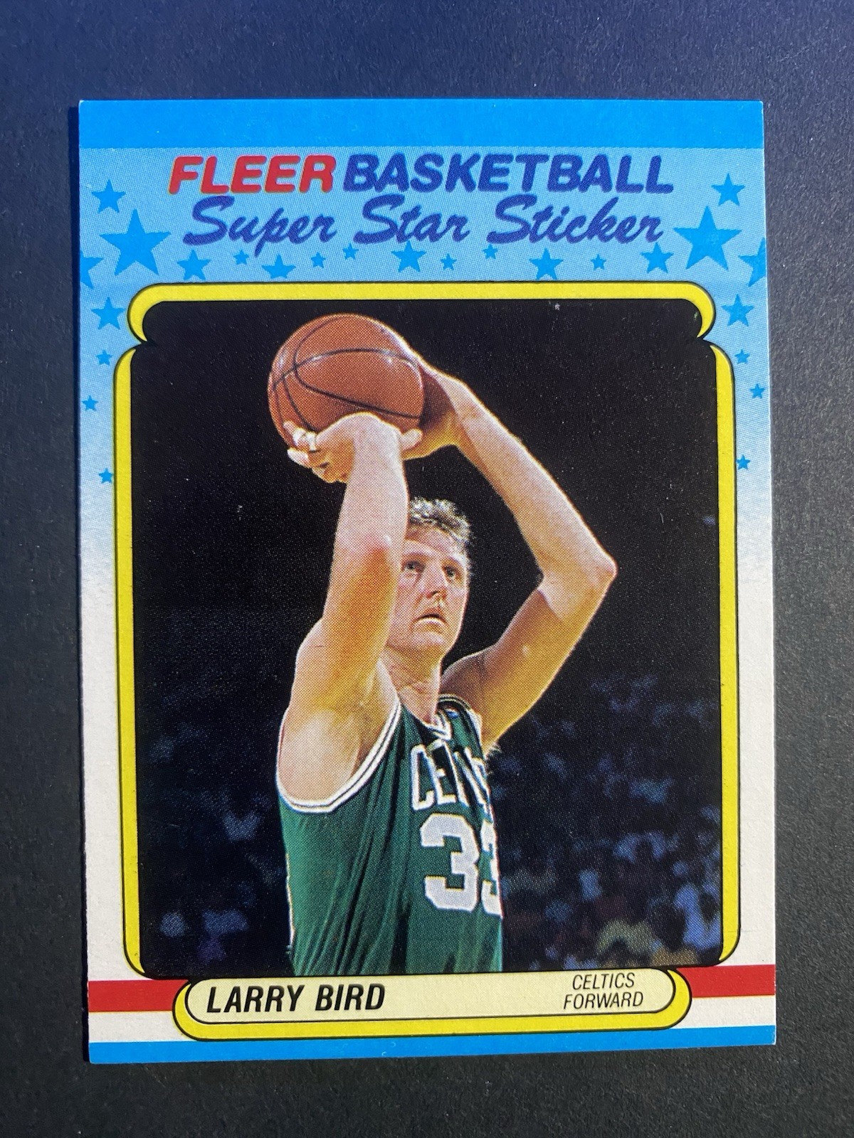 1988-89 Fleer Larry Bird Boston Celtics Superstar Sticker #2 Hall of Fame