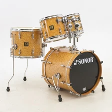 Sonor Delite 4-pc Drumset, 8/10/14/18, Birdseye Amber