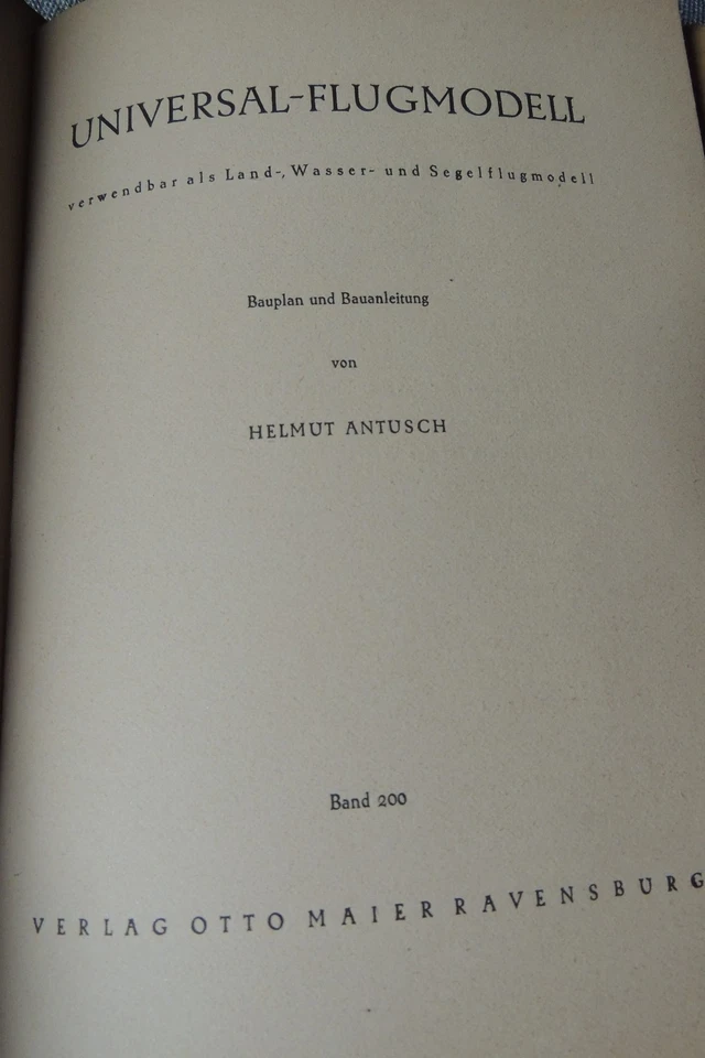 Universal-Flugmodell von Helmut Antusch / Bauplan 120 x 84 cm - Bild 2 von 4