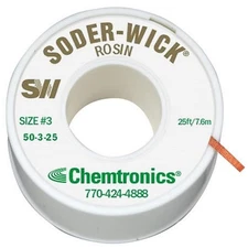 CHEMTRONICS 50-3-25 CHEMTRONICS No.3 Desoldering Wick 24JY83