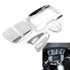 Chrome Tri Line Stereo Trim Cover for Harley Touring Electra Street Glide 14-22