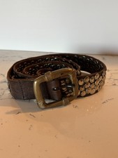 Hollywood Trading Company 85/34 Heavily Studded Leather Italy Unisex Belt HTC