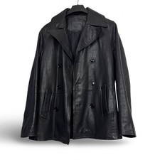 All Saints AllSaints Princelet Leather Jacket Men Pea Coat Size L