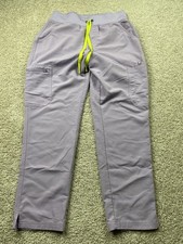 FIGS Zamora Joggers Purple Cargo Scrub Pants Womens Medium Elastic Waist 30x27