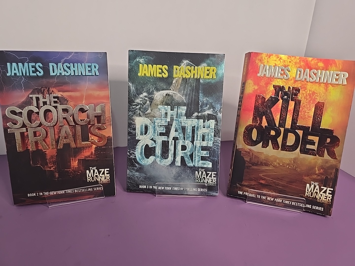 Maze Runner Lot of 3 by James Dashner | Scorch Trials, Death Cure, Kill Order |
