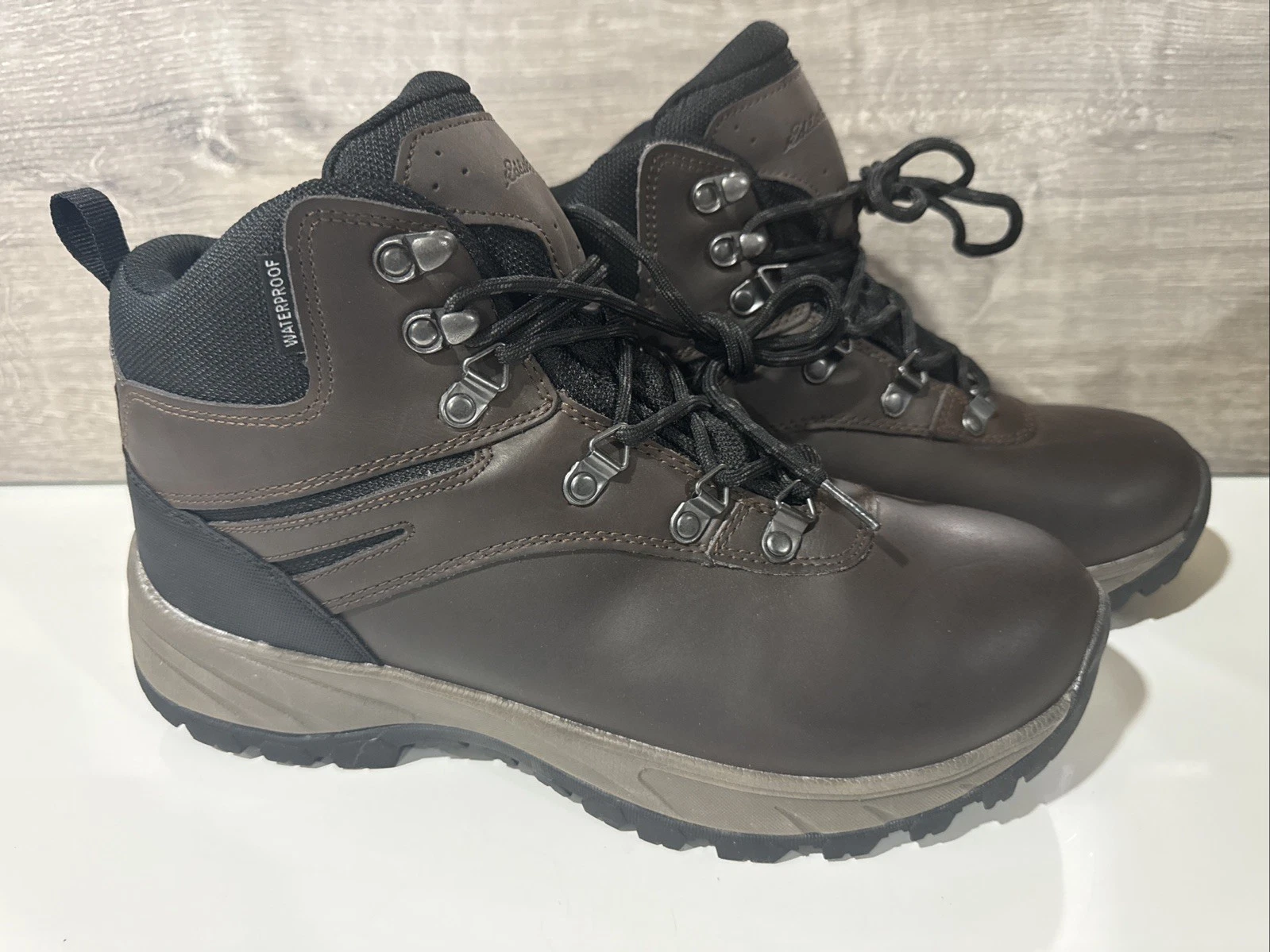 Eddie Bauer Hiking Boots Men's Size 11 Brown Everett Leather Waterproof Outdoor