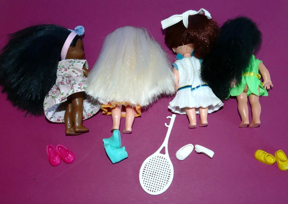 Barbie Konvolut Shelly Kelly Schwarz, Blond, rote Haare + Badewanne mit Entchen - Bild 4 von 4