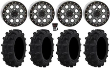 System 3 SB-7 15" Wheels Titanium (6+1/4+3) 30" Mud XC Tires Honda Talon