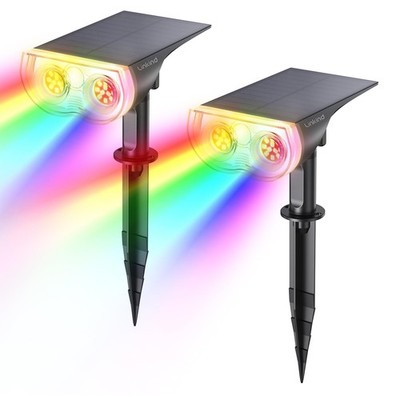 Solar Lights Outdoor Waterproof IP65, StarRay RGB Solar Spot Lights Outdoor, ...