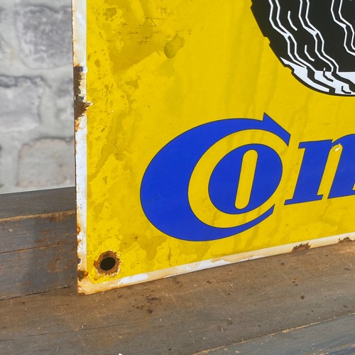 CONTINENTAL Enamel Sign 15.7x11.8" (40x30cm) Pneu Vintage Service Unique Signage - Picture 4 of 15
