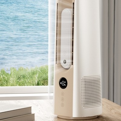Bladeless Fan Cooling Fan with Double Turbos Timer Misting Fan 9Speed for Home