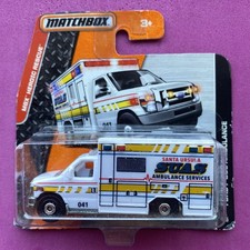 Matchbox Ford F-350 Santa Ursula Ambulance Short Card